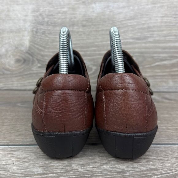 Taos Encore Women’s Sz 8/EU 39 Brown Leather Slip On Hook & Loop Comfort Loafer - Picture 4 of 10